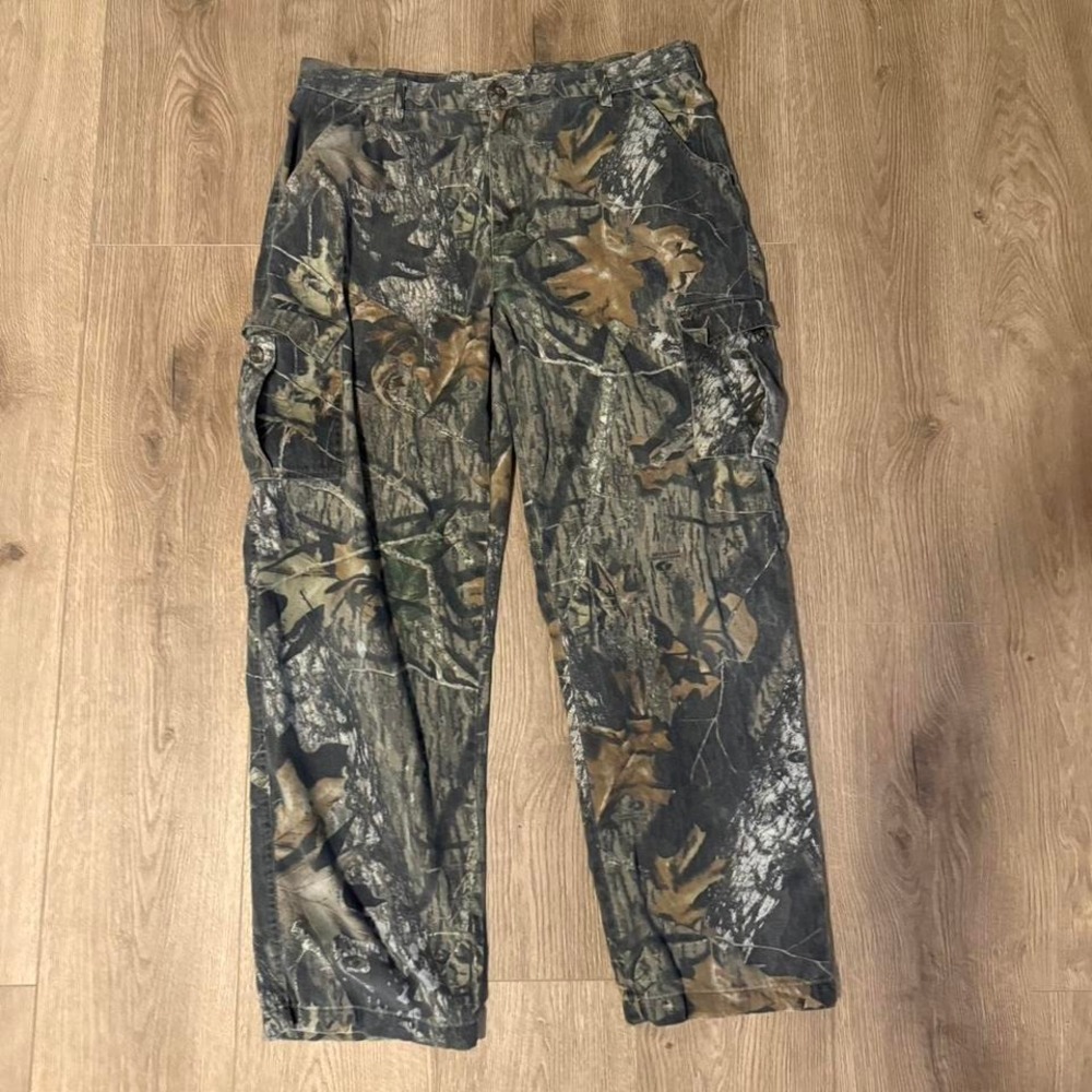 Y2K Mossy Oak Hunting Camo Trousers‎ -Size L